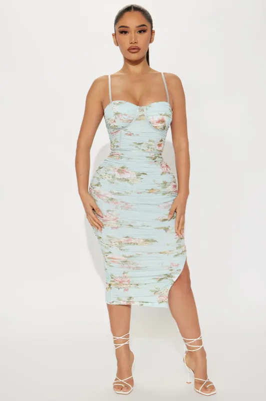 Inceptive Flower Mesh Mini Dress - Mint sold by Fashion Nova