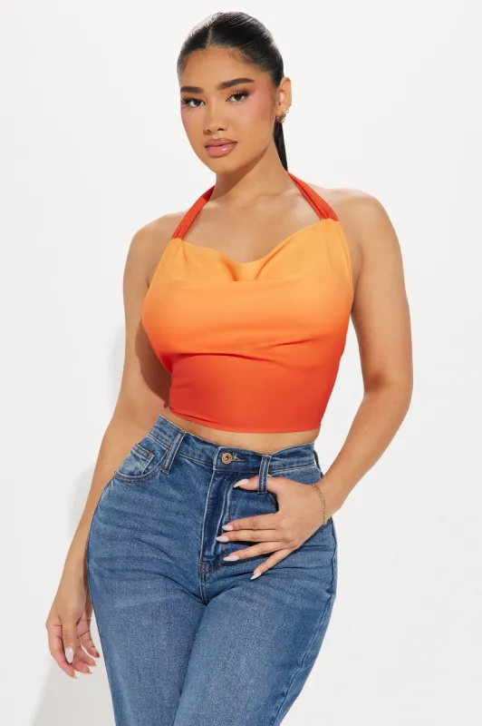 Summer Sunsets Halter Top - Red/combo sold by Fashion Nova