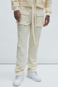 Show Up Snap Cargo Pants - Off White sold by Fashion Nova