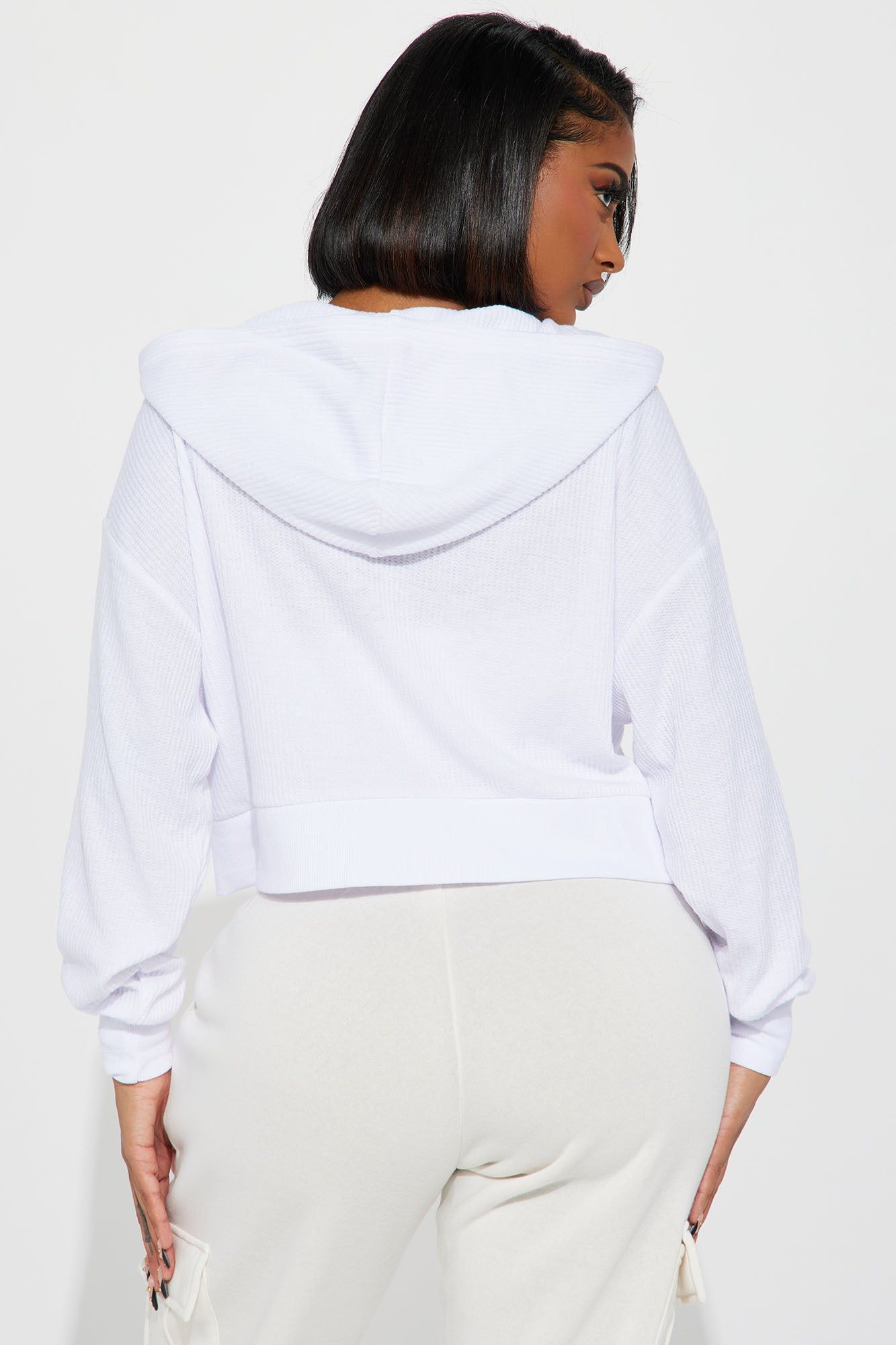 Kristy Waffle Lounge Hoodie - White sold by Fashion Nova product image thumbnail 4