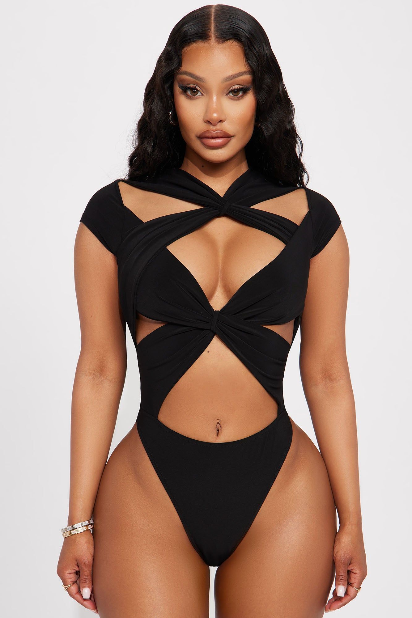Never Too Much Bodysuit - Black sold by Fashion Nova