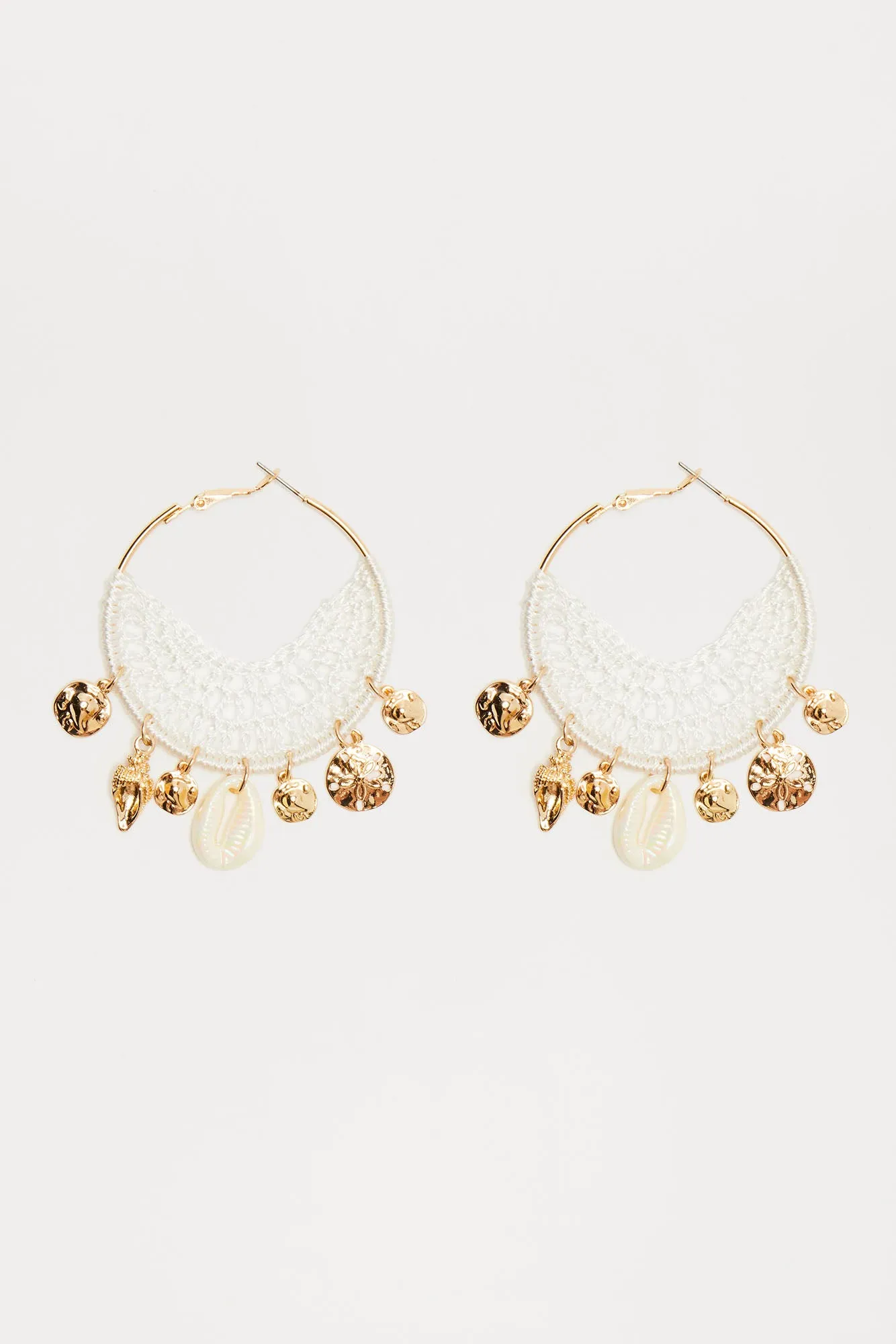 Boho Beach Cottage Earrings - White sold by Fashion Nova product image thumbnail 3