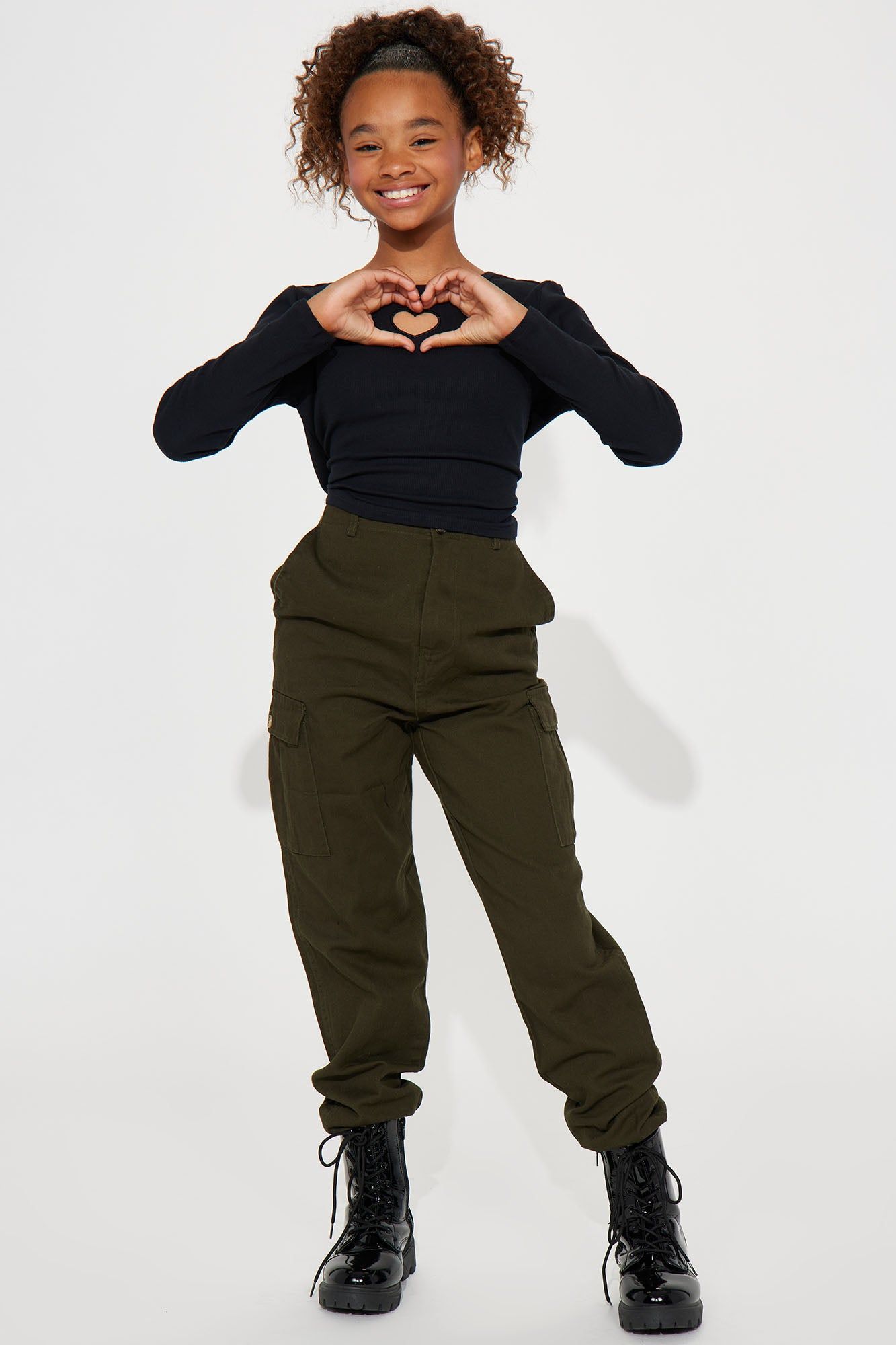 Mini Long Sleeve Knit Cutout Baby Tee - Black sold by Fashion Nova product image thumbnail 2