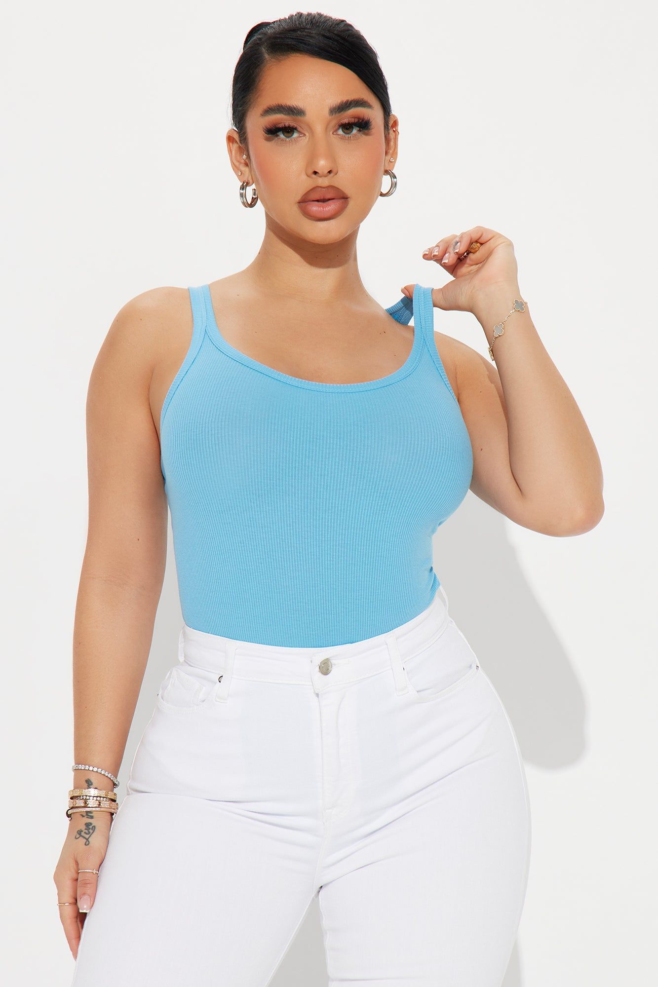 Desiree Scoop Neck Bodysuit - SkyBlue sold by Fashion Nova product image thumbnail 3