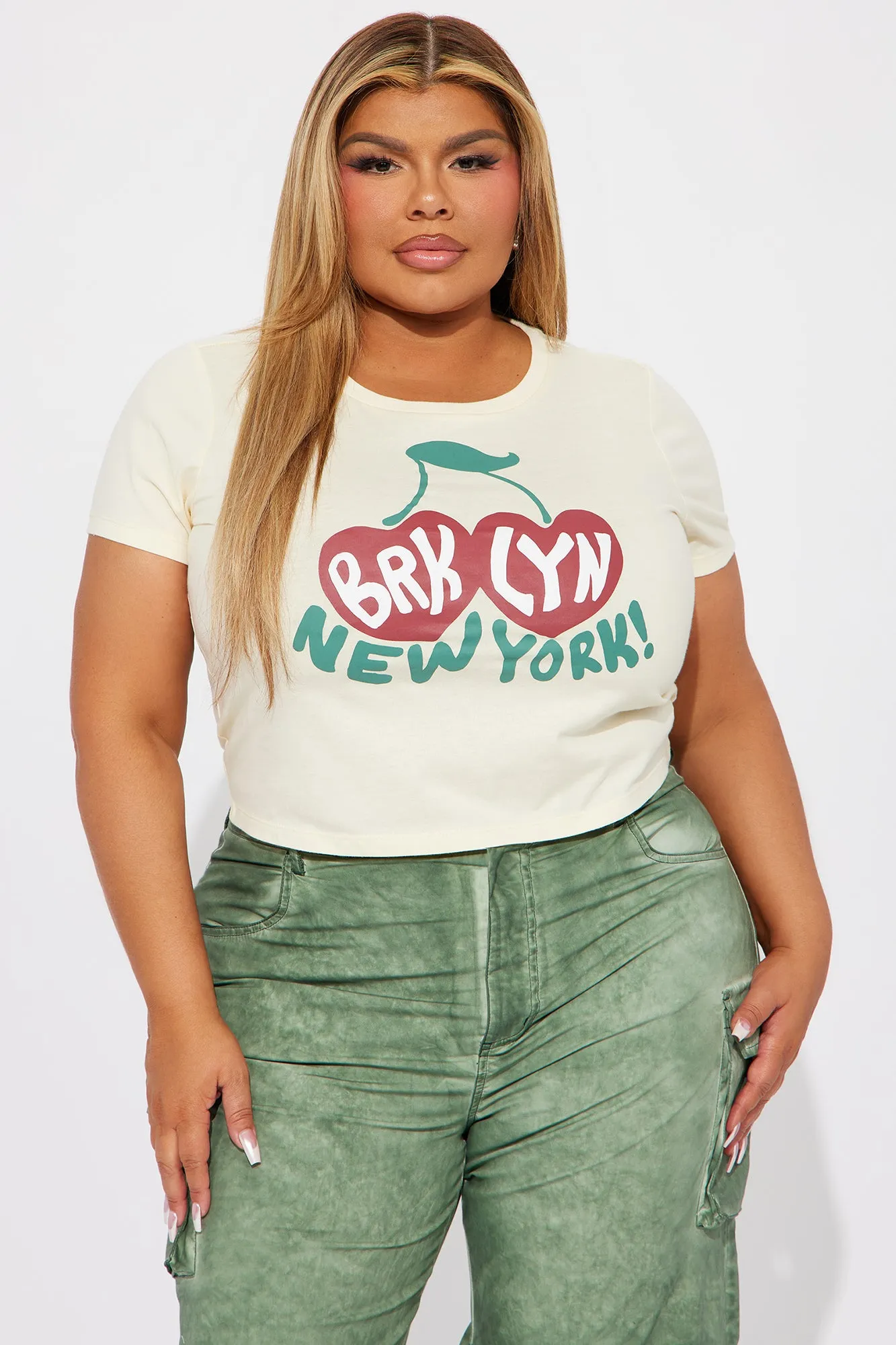 Brooklyn Cherries Tee - Natural/Combo sold by Fashion Nova product image thumbnail 5