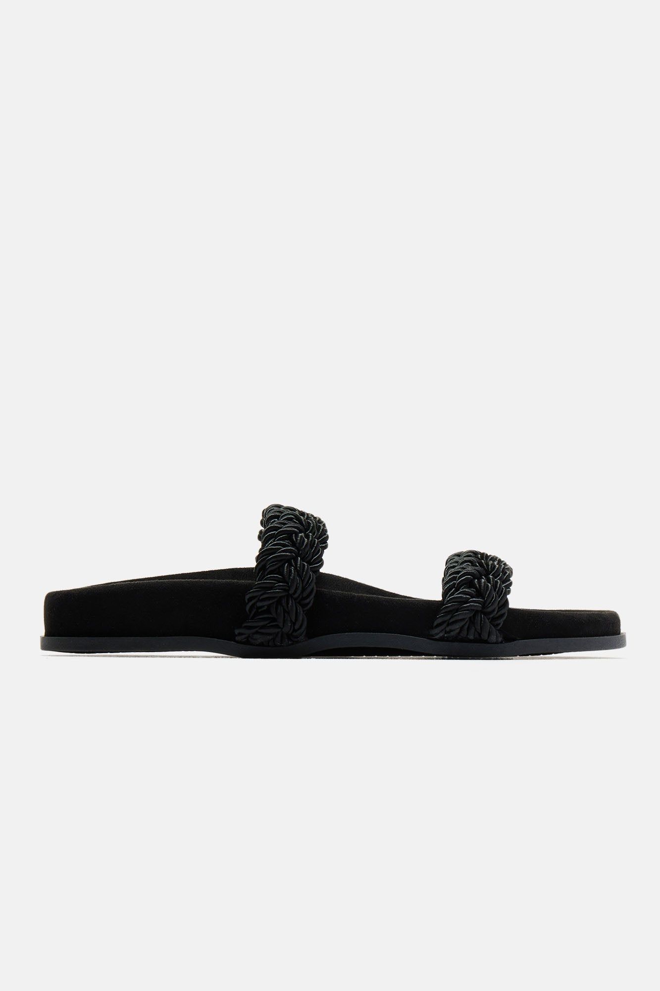 No Fake Friends Flat Sandals - Black sold by Fashion Nova product image thumbnail 4