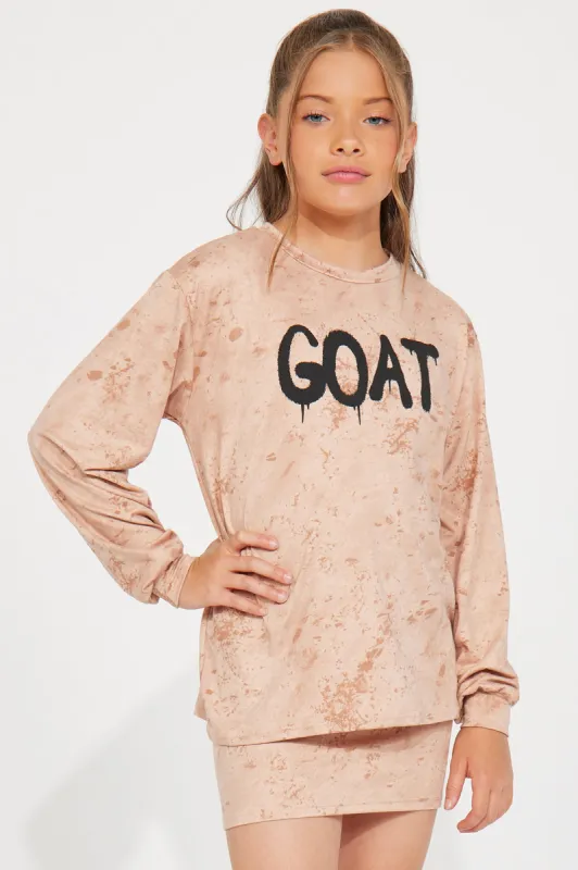 Mini Greatest Of All Time Skirt Set - Mauve sold by Fashion Nova