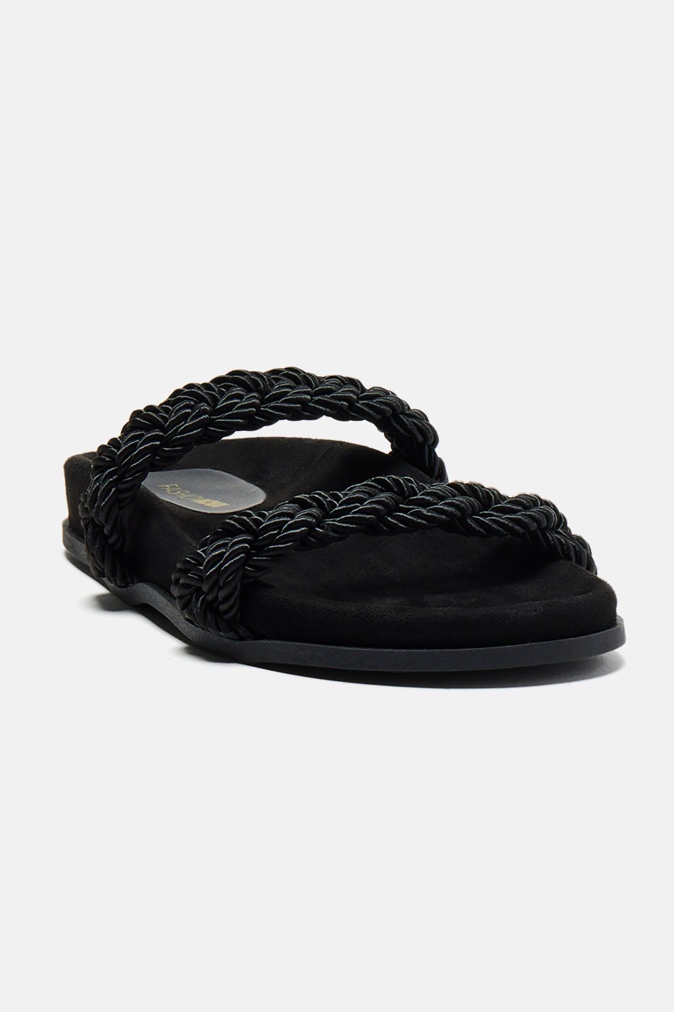 No Fake Friends Flat Sandals - Black sold by Fashion Nova product image thumbnail 3
