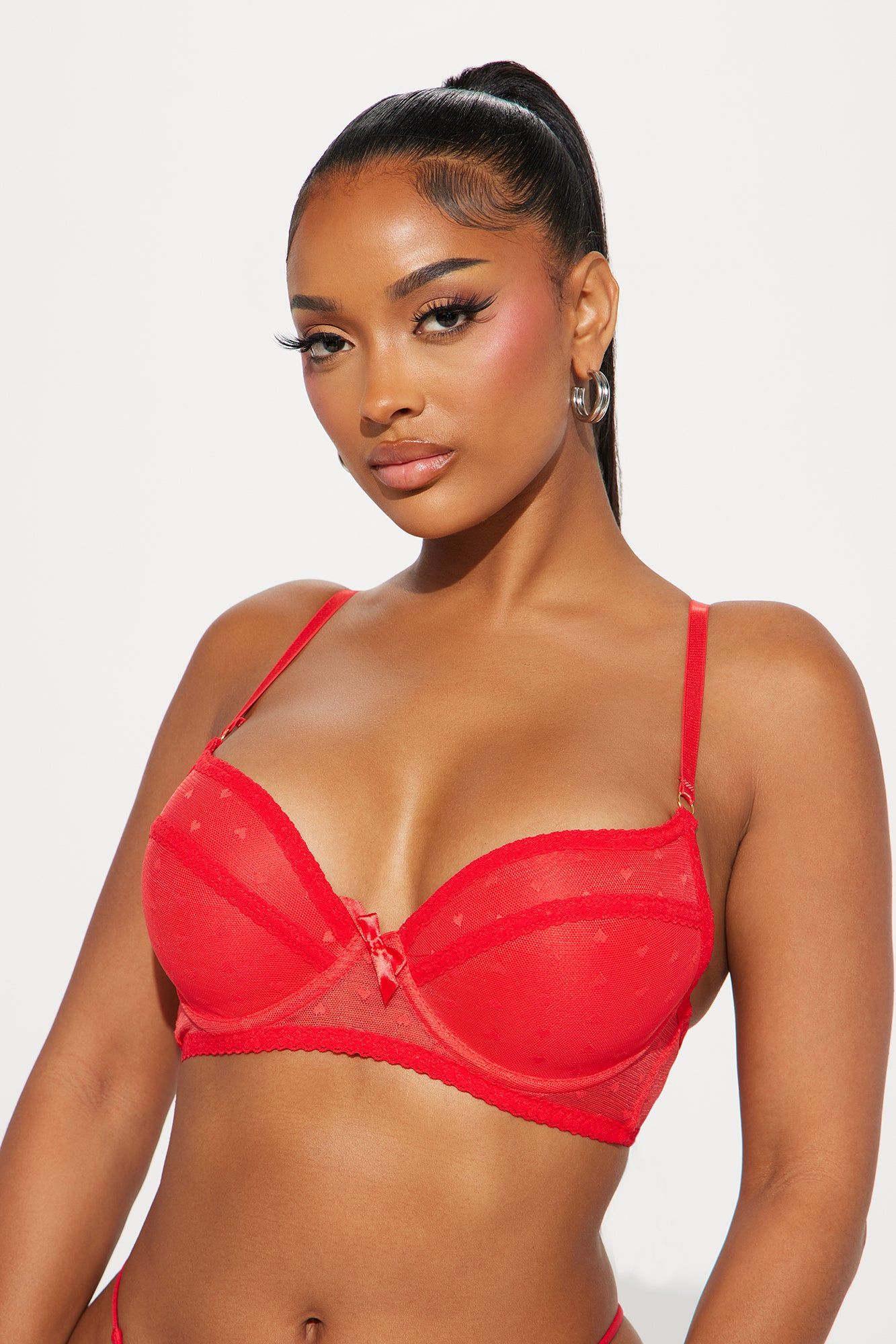 The One For Me TShirt 2 Pack Bras - Red/combo sold by Fashion Nova