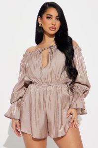 Still Your Best Romper - Mocha sold by Fashion Nova