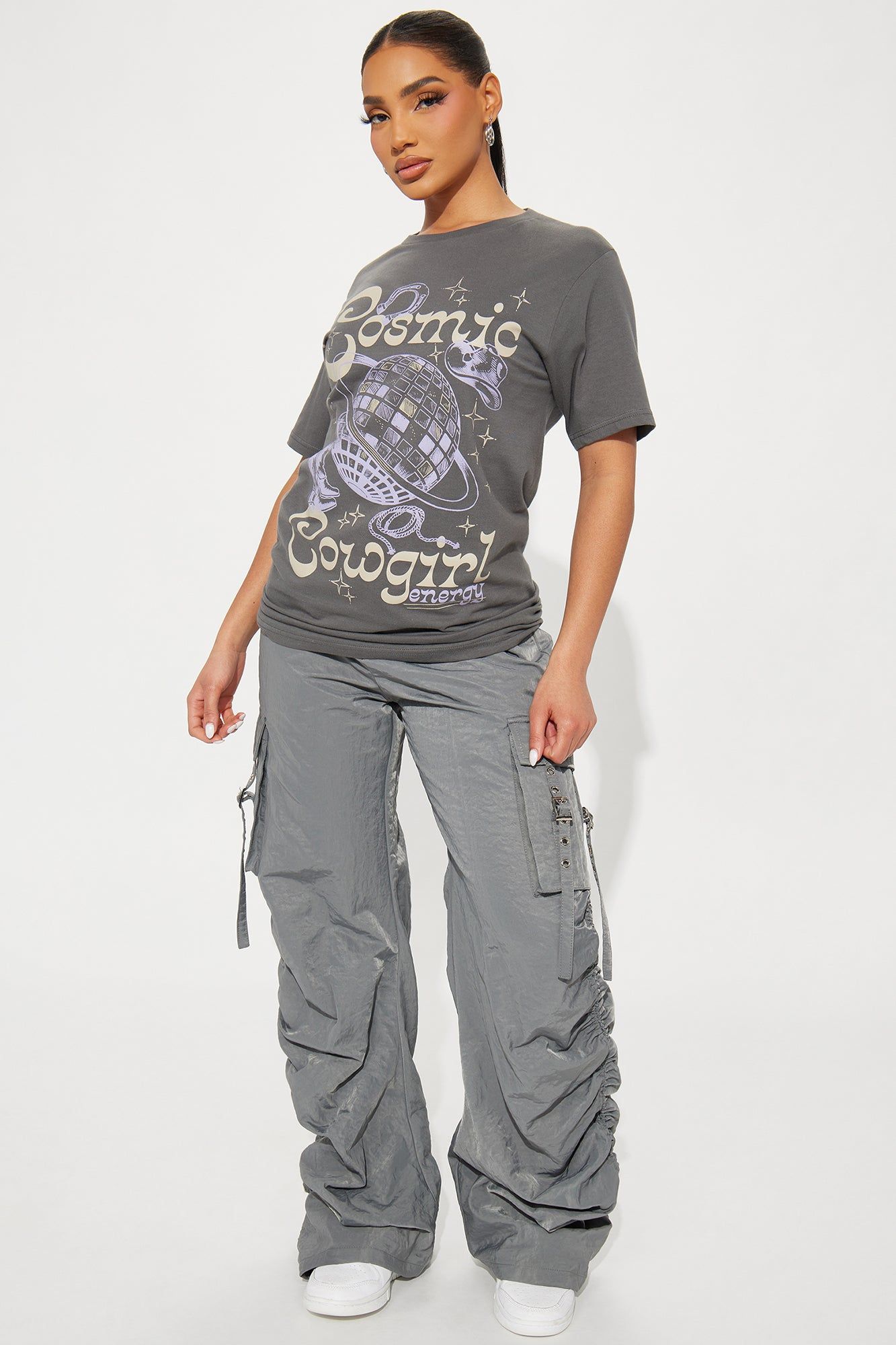 Cosmic Cowgirl Energy Tee - Charcoal sold by Fashion Nova product image thumbnail 2