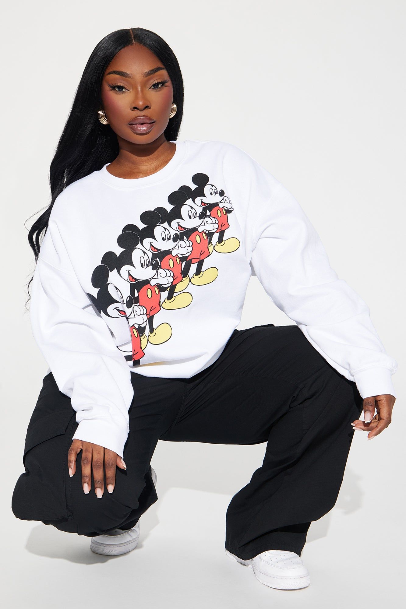 Vintage Mickey Mouse Sweatshirt - White sold by Fashion Nova product image thumbnail 4