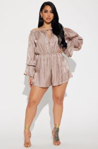Still Your Best Romper - Mocha sold by Fashion Nova