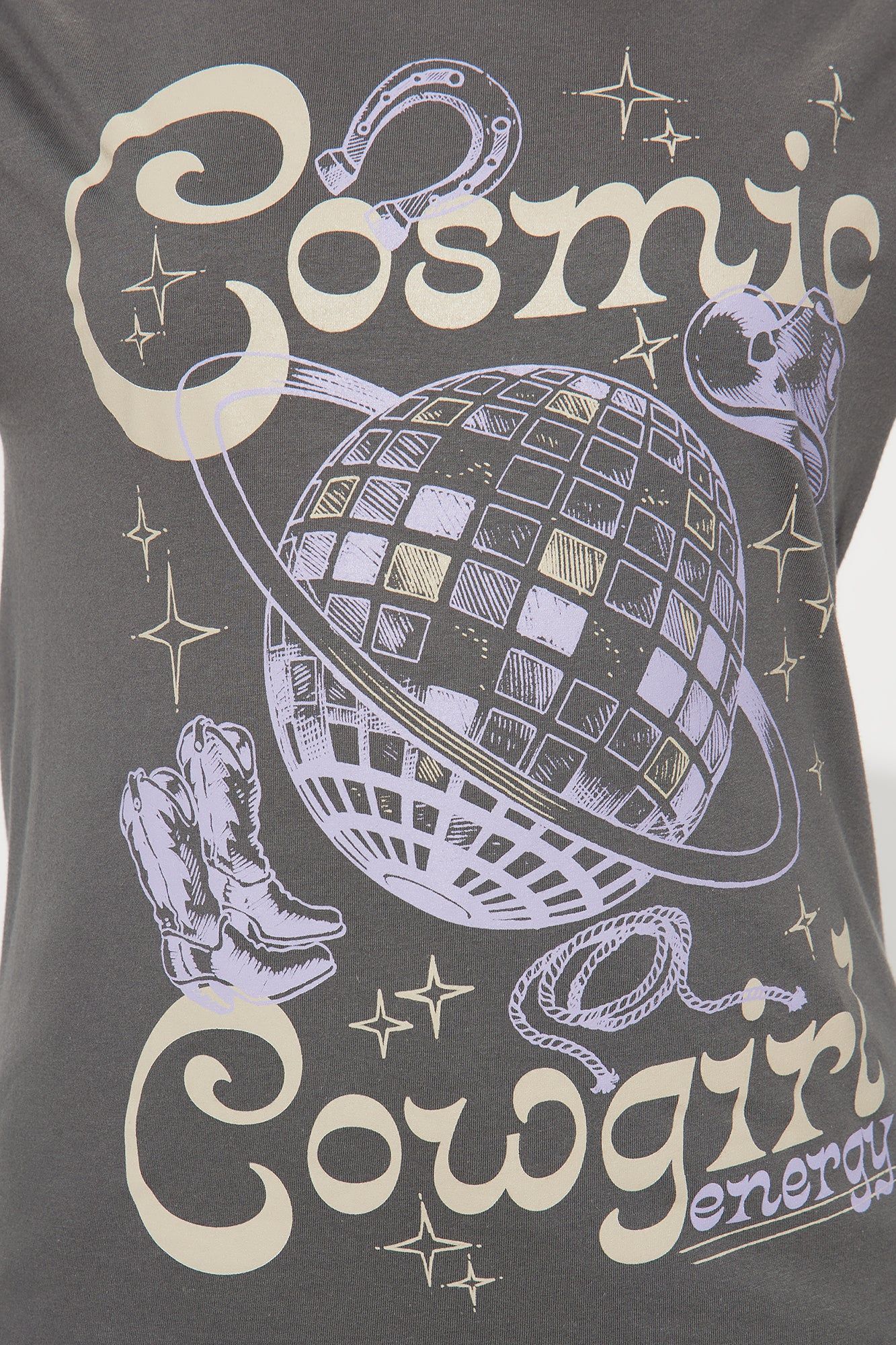 Cosmic Cowgirl Energy Tee - Charcoal sold by Fashion Nova product image thumbnail 3