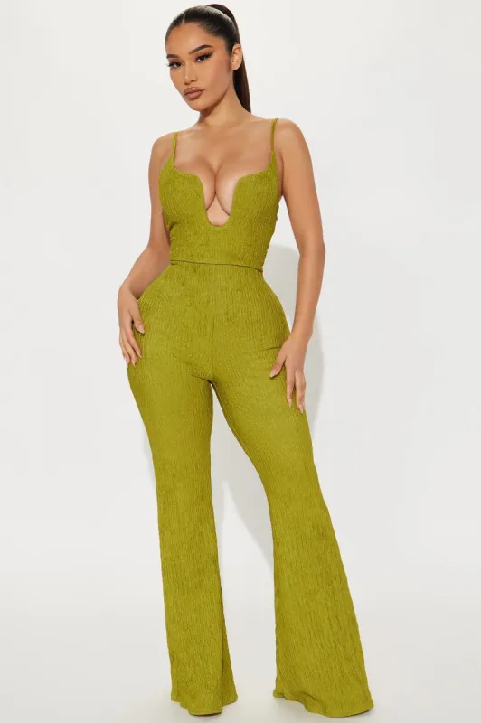 Aviana Jumpsuit - Chartreuse sold by Fashion Nova