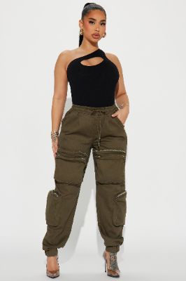 Keepin' It Casual Cargo Jogger - Olive sold by Fashion Nova