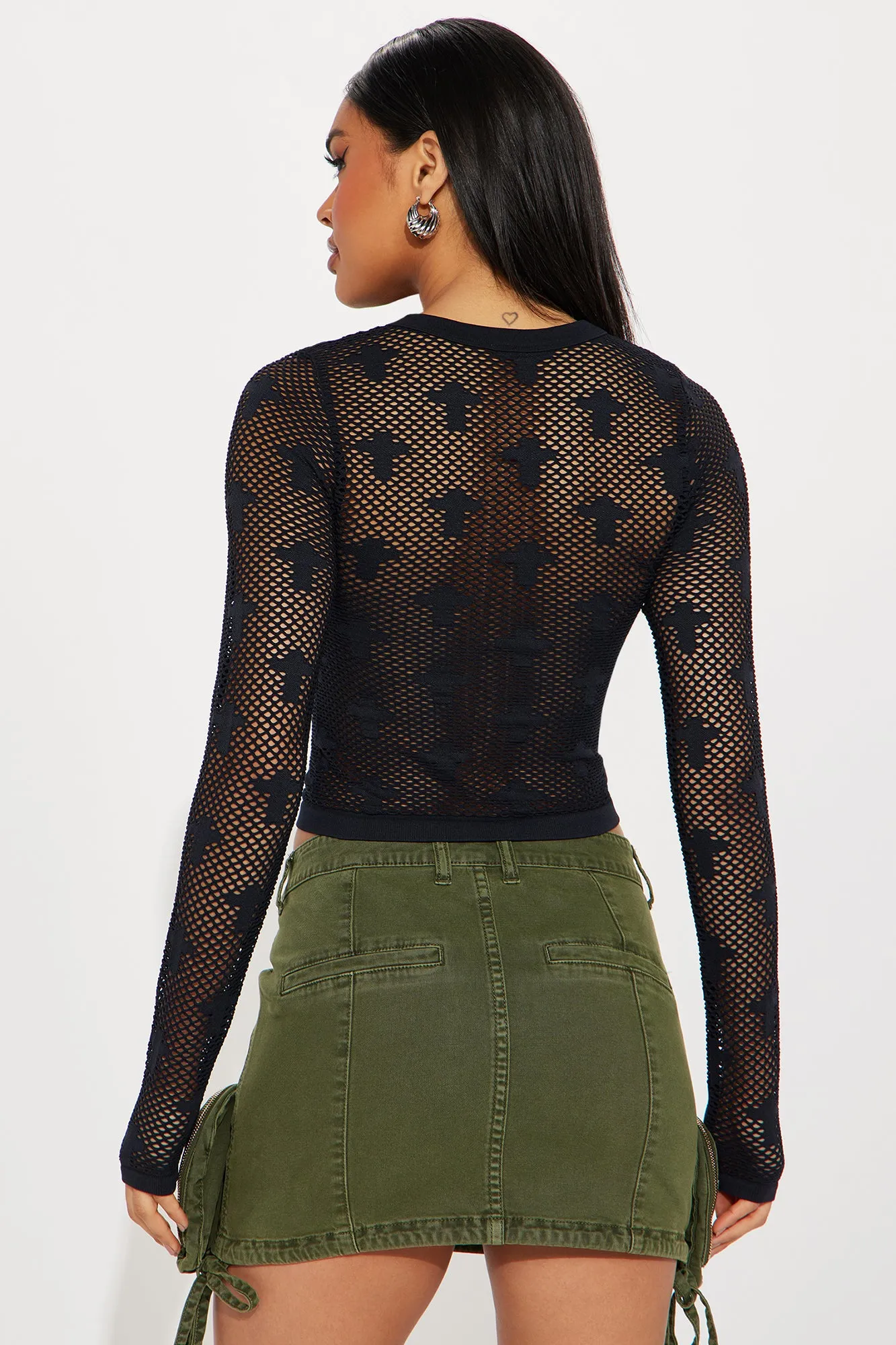 Cross Your Mind Seamless Top - Black sold by Fashion Nova product image thumbnail 3
