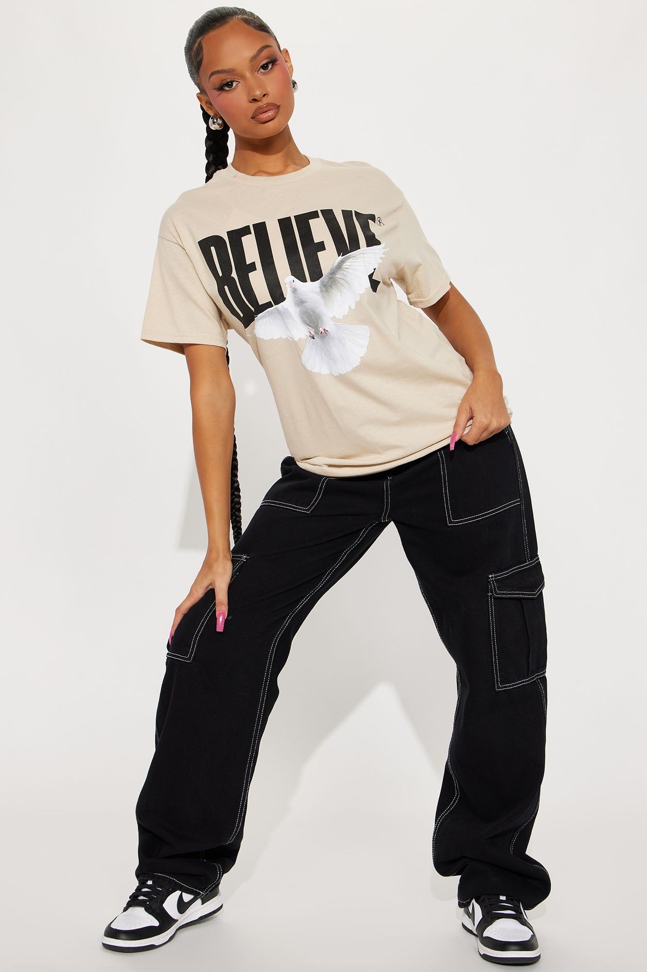 Believe Graphic Tshirt - Taupe sold by Fashion Nova product image thumbnail 2