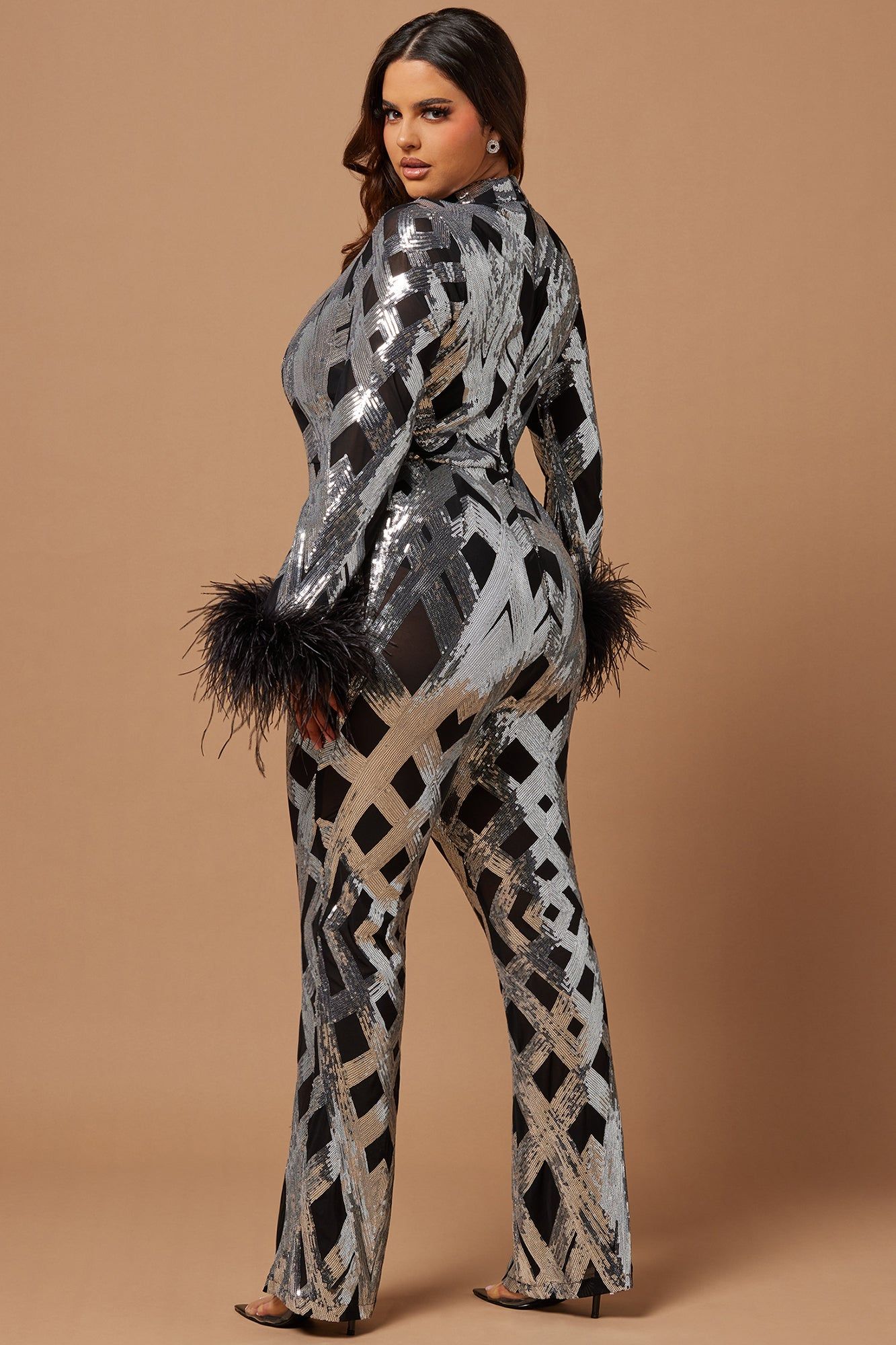 Monah Sequin Jumpsuit - Black/Silver sold by Fashion Nova product image thumbnail 7