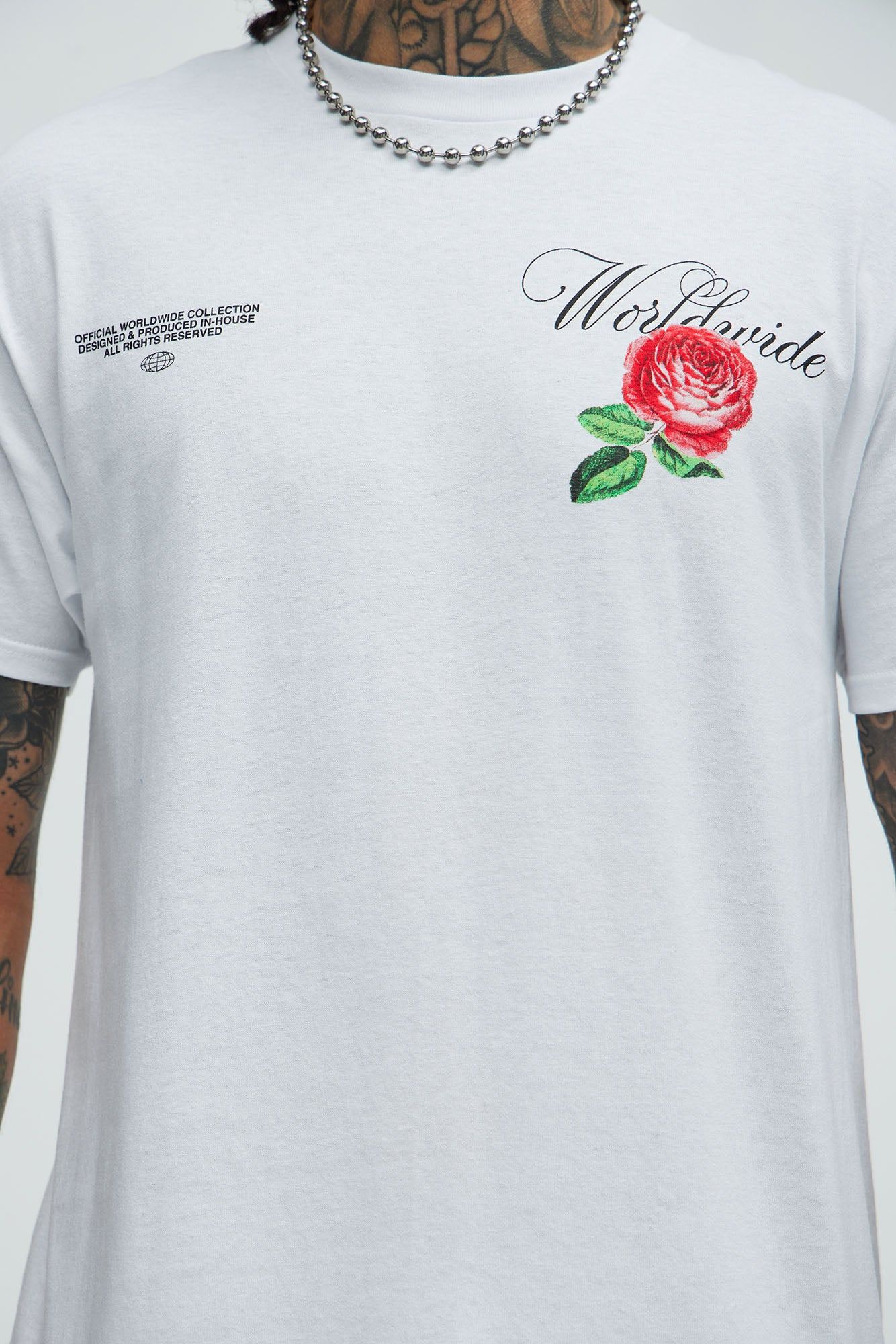 Worldwide Rosa Short Sleeve Tee - White sold by Fashion Nova product image thumbnail 3