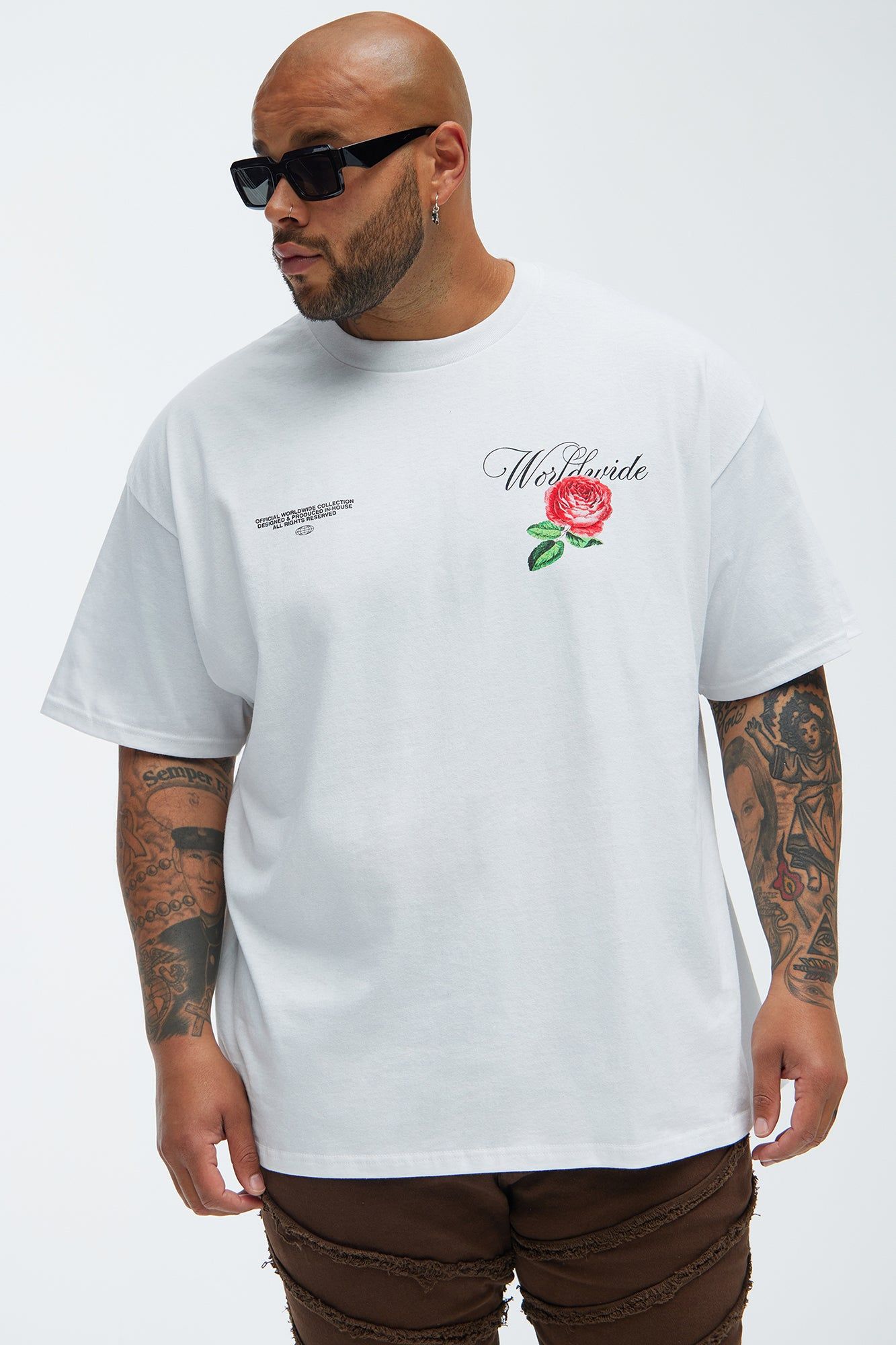 Worldwide Rosa Short Sleeve Tee - White sold by Fashion Nova product image thumbnail 5