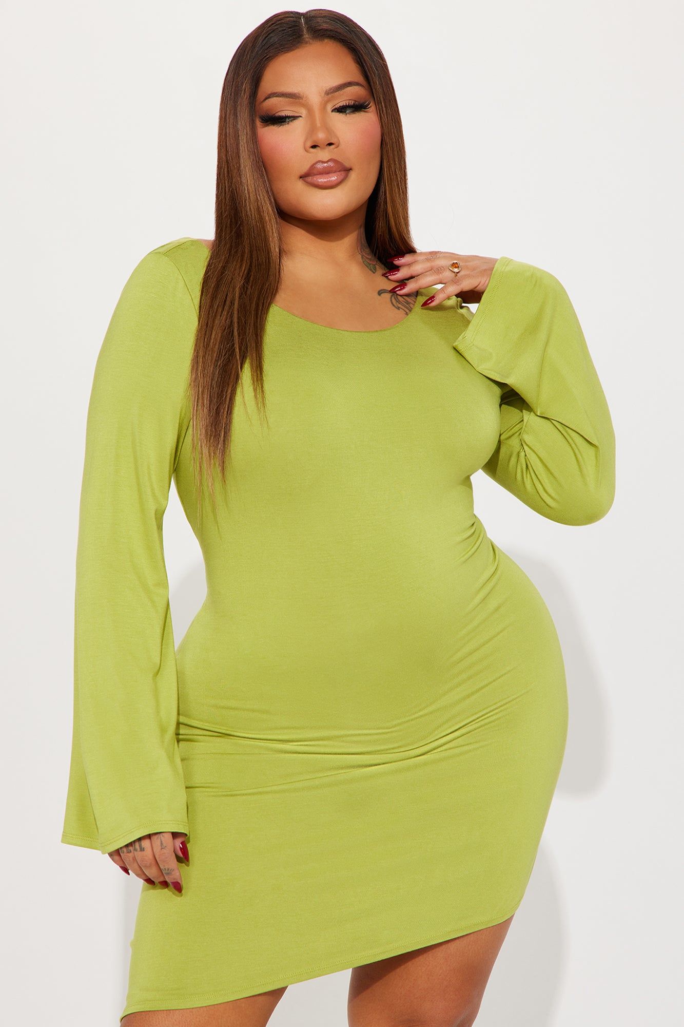 Candice Mini Dress - Chartreuse sold by Fashion Nova product image thumbnail 4