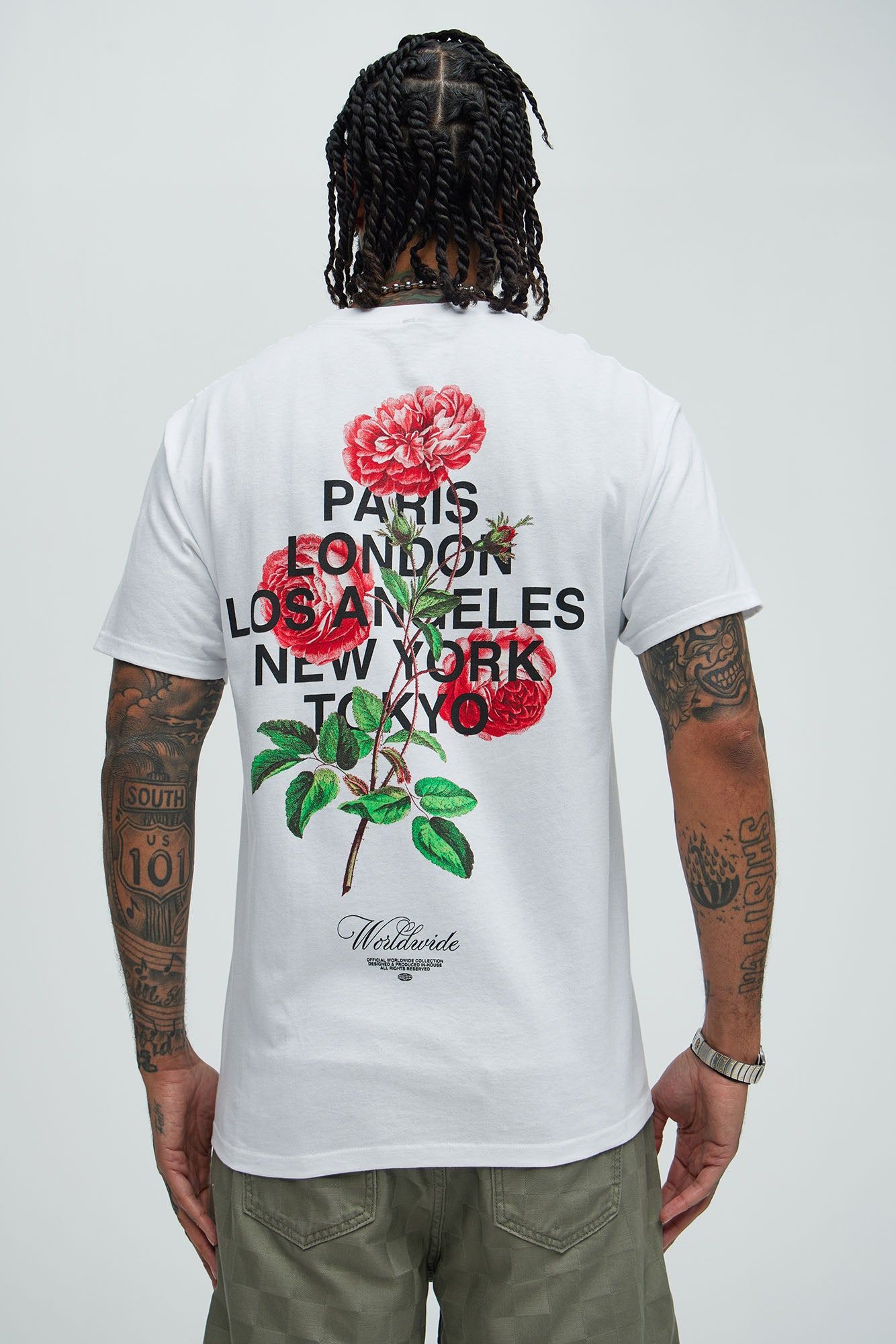Worldwide Rosa Short Sleeve Tee - White sold by Fashion Nova product image thumbnail 4