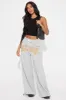Savage For You Wide Leg Pant - Heather Grey sold by Fashion Nova