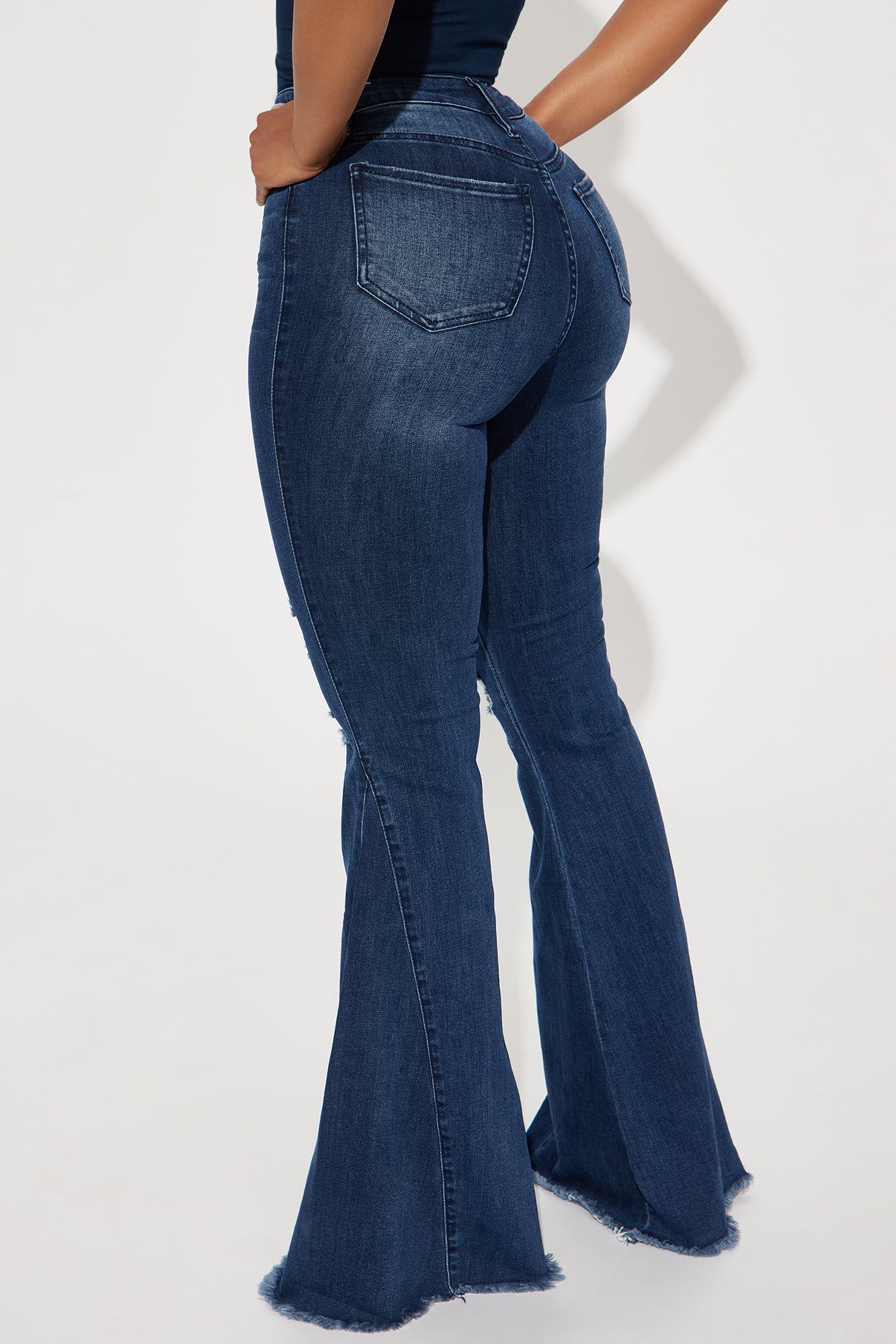 Come Correct Stretch Flare Jeans - Dark Wash sold by Fashion Nova product image thumbnail 3