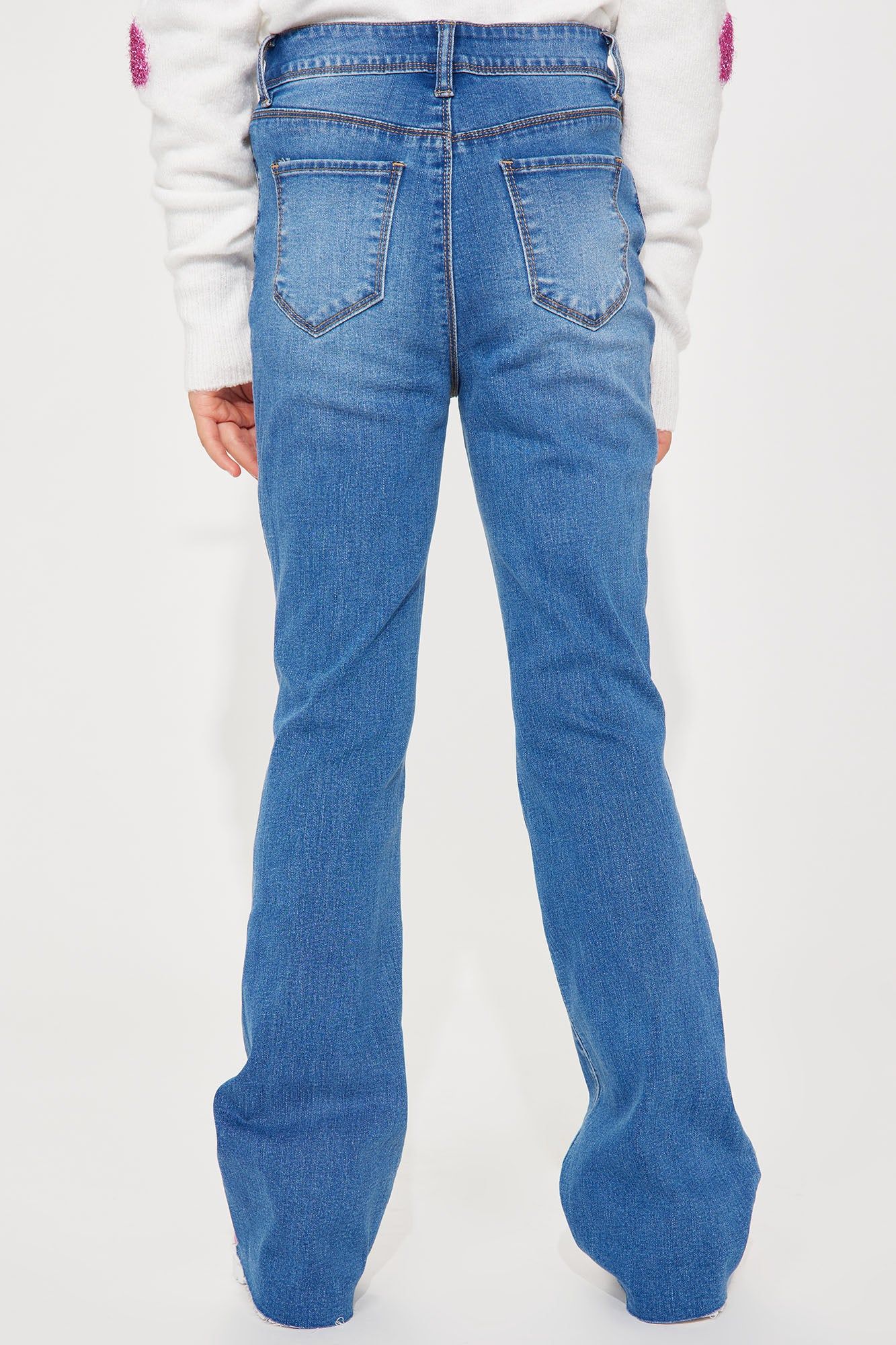 Mini Best Stretch Ripped High Rise Bootcut Jeans - Blue Wash sold by Fashion Nova product image thumbnail 4