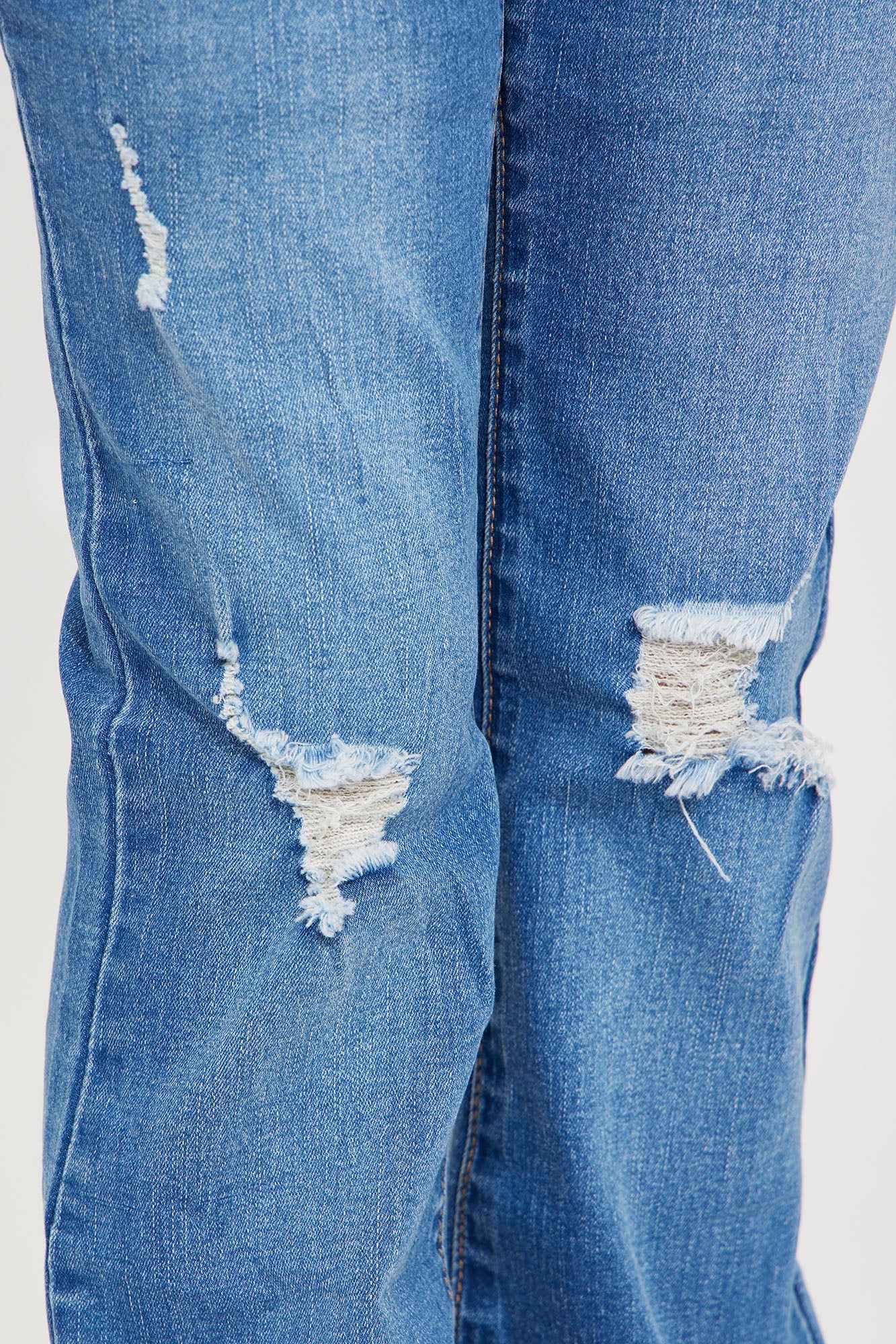 Mini Best Stretch Ripped High Rise Bootcut Jeans - Blue Wash sold by Fashion Nova product image thumbnail 3