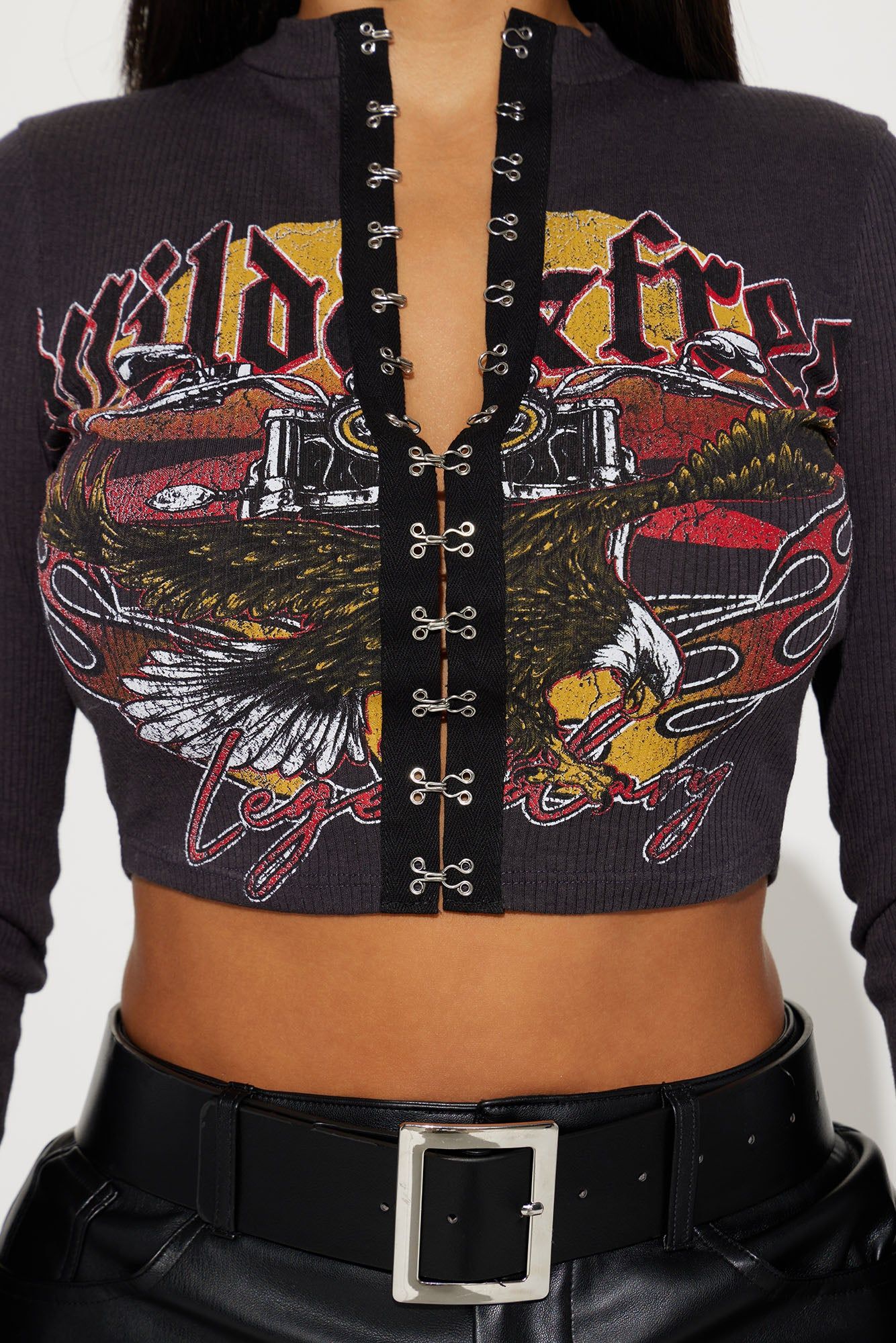 Hooked On Me Top - Charcoal sold by Fashion Nova product image thumbnail 3