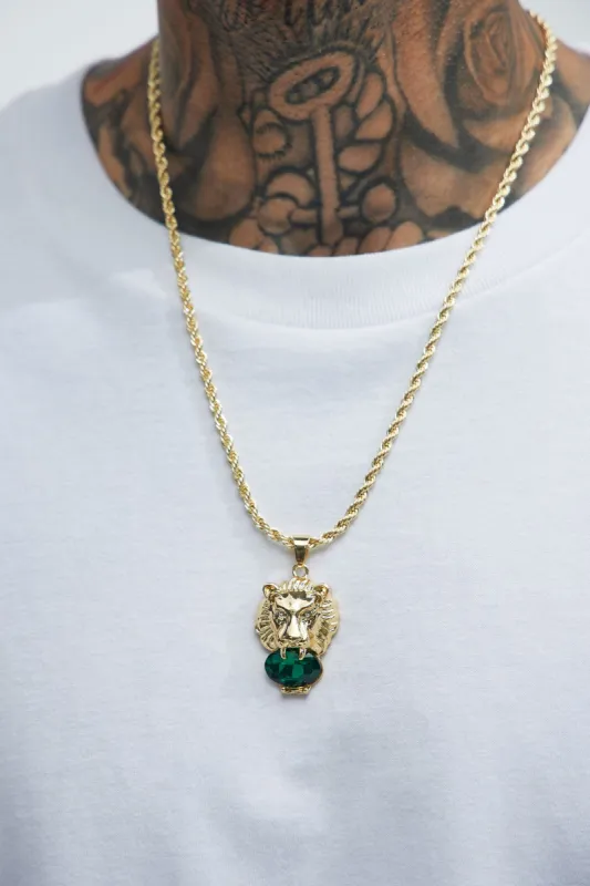Lions Head Necklace - Gold sold by Fashion Nova