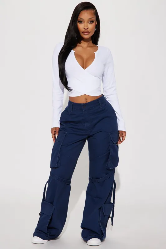 Level You Up Cargo Pant - Navy sold by Fashion Nova