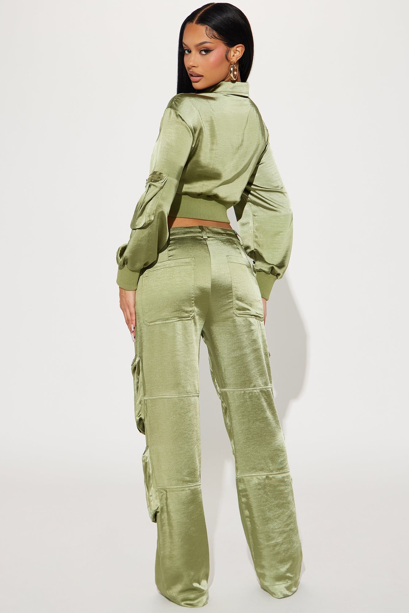 Showing Off Cargo Pant Set - Olive sold by Fashion Nova product image thumbnail 3
