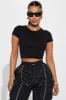Judia Crew Neck Top - Black sold by Fashion Nova