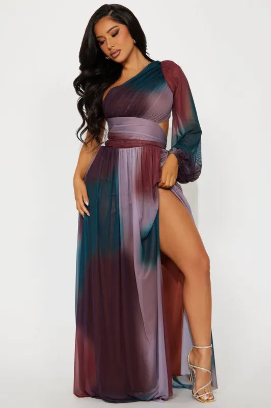 Ashton Pleated Mesh Maxi Dress - Multi Color sold by Fashion Nova