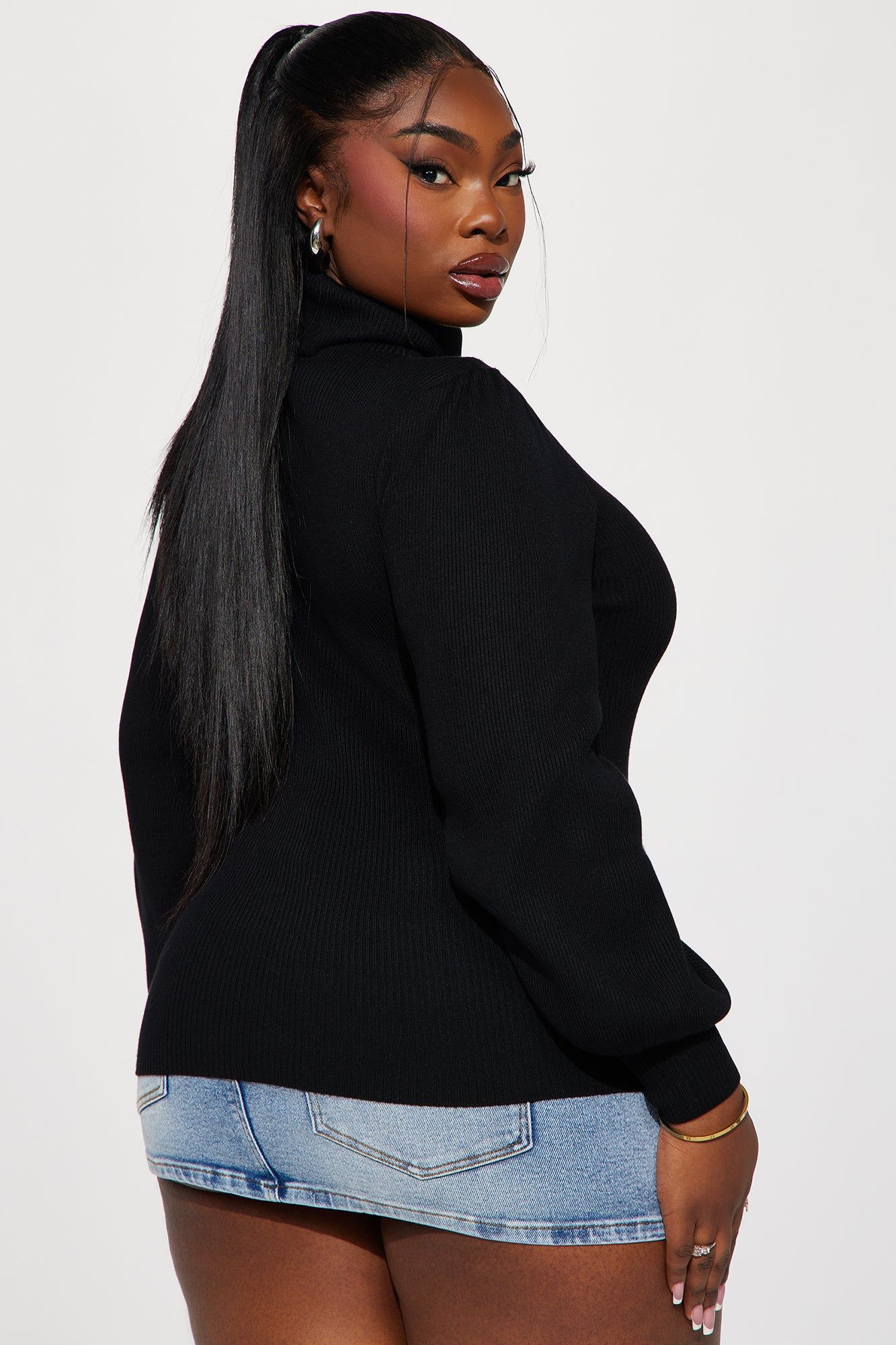 Jaida Turtleneck Sweater - Black sold by Fashion Nova product image thumbnail 6
