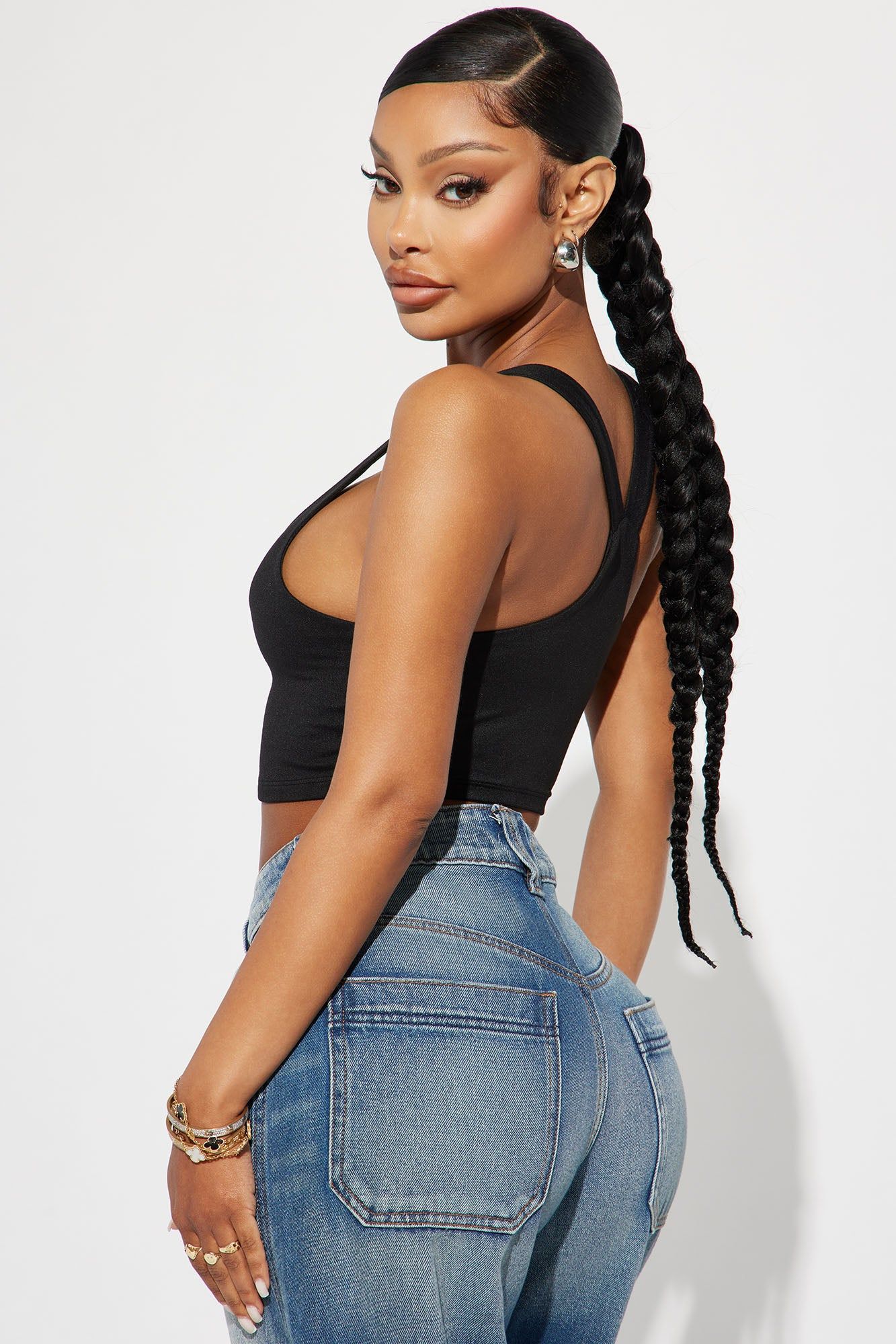 Paige Racer Back Top - Black sold by Fashion Nova product image thumbnail 3