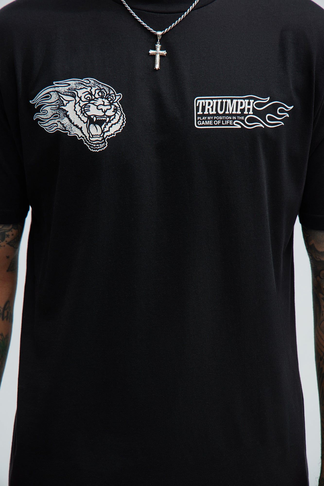 Triumph Short Sleeve Tee - Black sold by Fashion Nova product image thumbnail 3