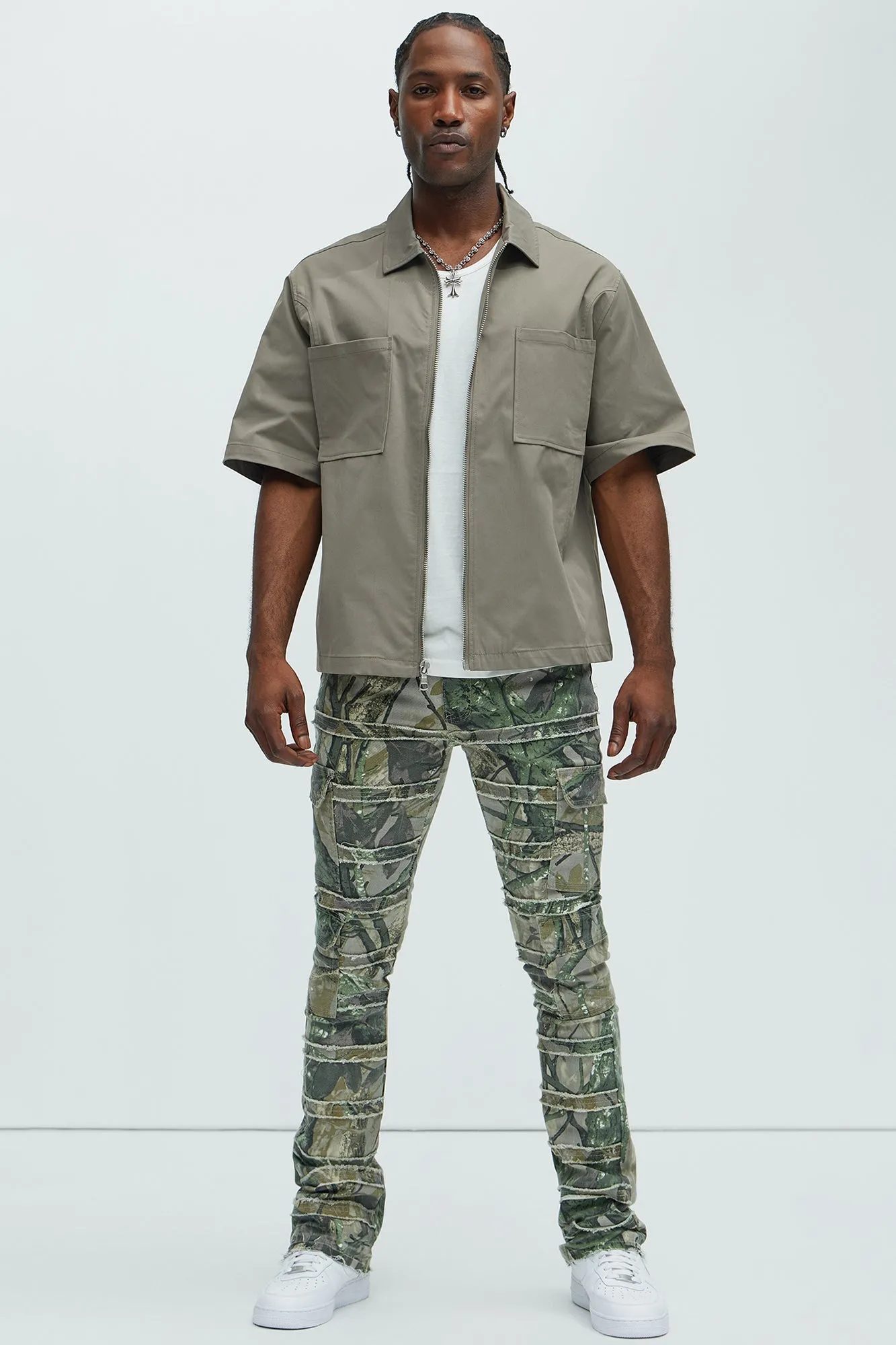 Cazenove Zip Shirt - Grey sold by Fashion Nova product image thumbnail 3