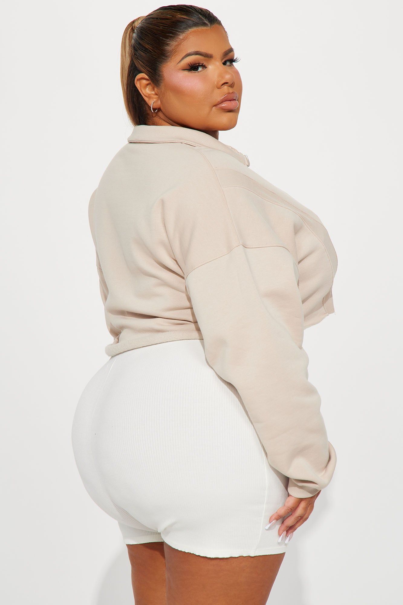 Catch My Vibe Lounge Pull Over - Taupe sold by Fashion Nova product image thumbnail 6