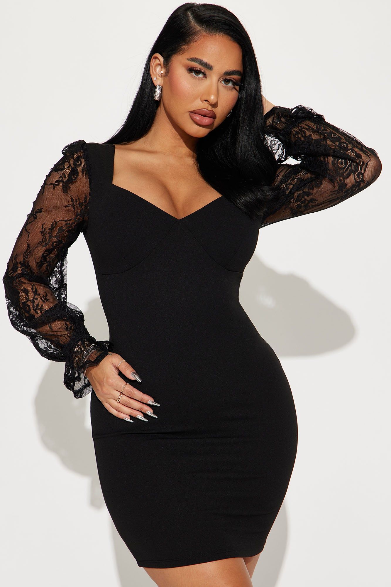 Robyn Mini Dress - Black sold by Fashion Nova