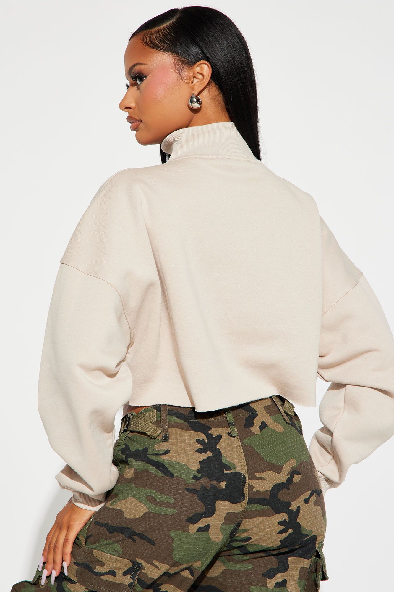 Catch My Vibe Lounge Pull Over - Taupe sold by Fashion Nova product image thumbnail 3