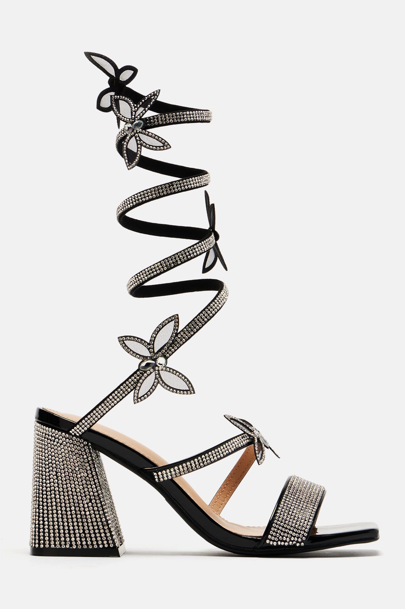 Sending My Love Heeled Sandals - Black sold by Fashion Nova product image thumbnail 4