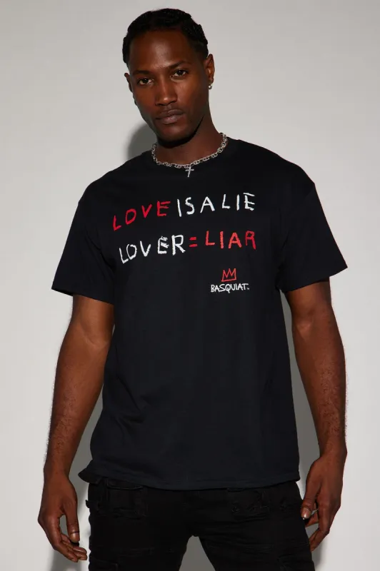 Basquiat Crown Short Sleeve Tee - Black sold by Fashion Nova
