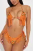 Loreta Stars & Fringe 2 Piece Bikini - Orange/combo sold by Fashion Nova