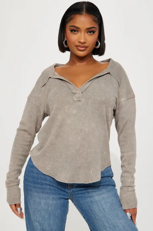 Kennedy Top - Taupe sold by Fashion Nova