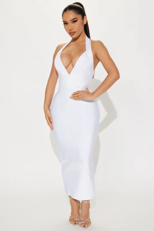 Tiffani Bandage Maxi Dress - White made by Fashion Nova