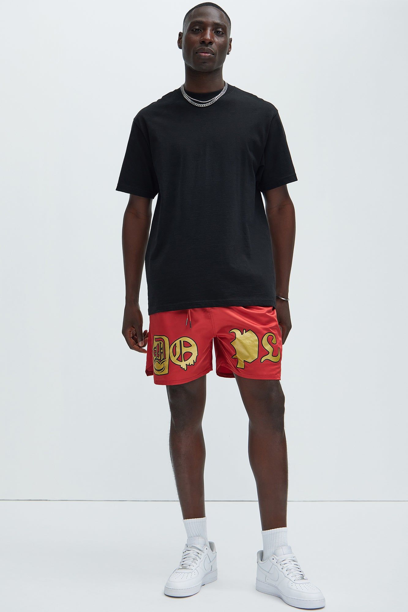 Dope Bars Swim Trunks - Red sold by Fashion Nova product image thumbnail 2